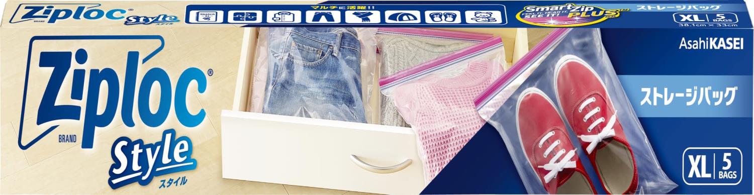 Ziploc ジップロック スタイル ストレージバッグ XL 5枚