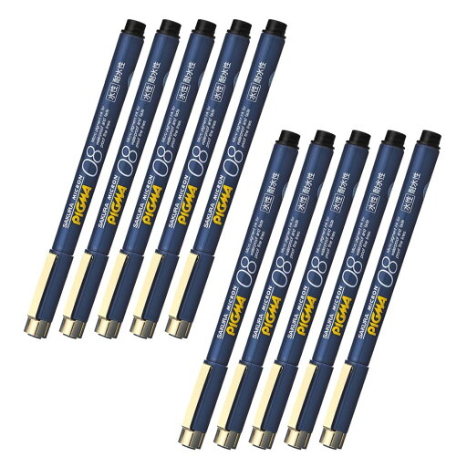 サクラクレパス 水性ペン ピグマ 0.8mm 黒 10本 ESDK08#49-10P サクラクレパス 水性ペン ピグマ 0.8mm 黒 10本 ESDK08#49-10P