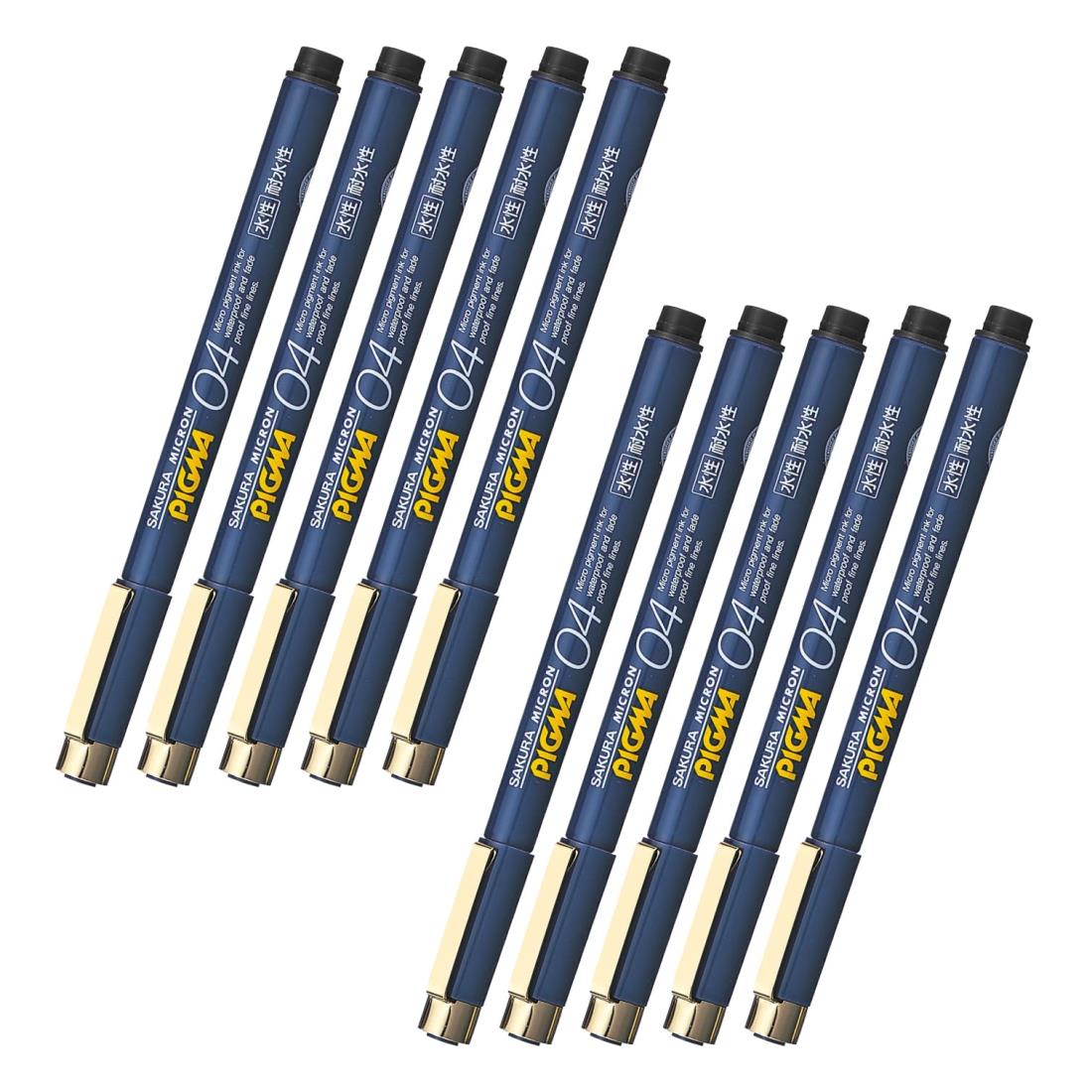 サクラクレパス 水性ペン ピグマ 0.4mm 黒 10本 ESDK04#49-10P