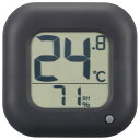オーム電機 温度計 大文字 温湿度計 温度が見やすい温湿度計 大画面 置き形 壁掛け シンプル ブラック TEM-100B-K 08-1445 OHM