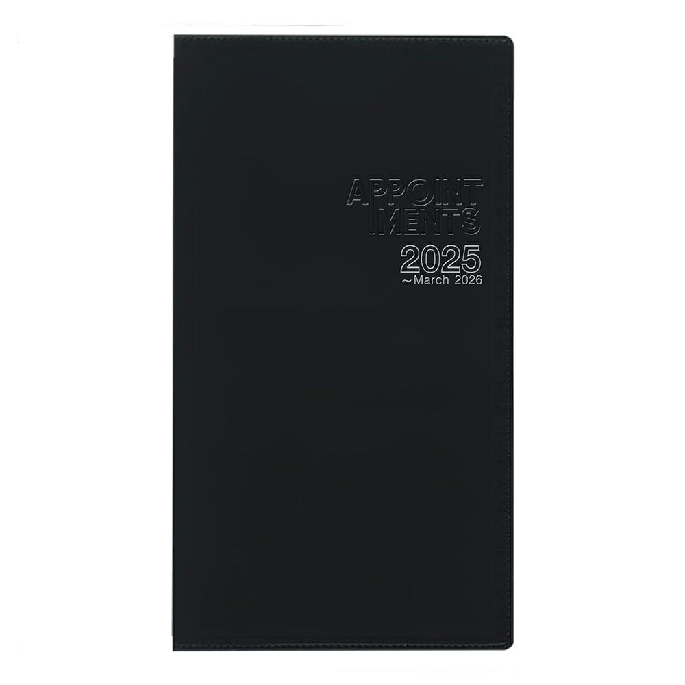 コレクト 手帳 2025年 アポイントメント 15ヶ月 見開き1ヶ月横罫 黒 D-62-BK