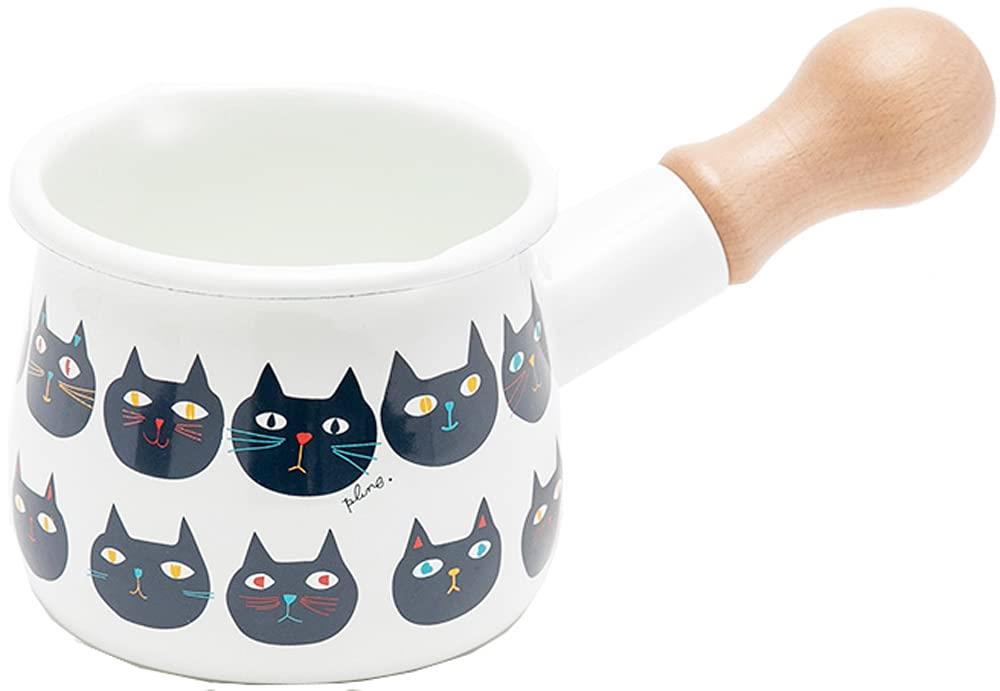 タマハシ ミルクパン ミニ ホーロー 550ml ガス火専用 日本製 プルーン ホワイト ミミココモモ TYJ-728