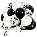 EXGOX 90個 風船 バルーン ブラック お誕生日 ゴム風船 セット 飾り付け happy birthday バルーン 吹雪入れ 誕生日会 母の日 バースデ...