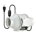 Sidvkut ダクトファン 100mm ダクト用換気扇 強力 大風量 中間取付タイプ 中間取付形ダクトファン ABS製 高低速スイッチ付き 塗装ブース用 焼肉用 家庭用 業務用 吊り下げ、床置兼用