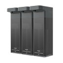 Umimile ソープディスペンサー 自動 マグネット 液体 シャンプーディスペンサー 食器用洗剤 壁掛け 充電式 400ml大容量 IPX6防水 ブラック 3セット