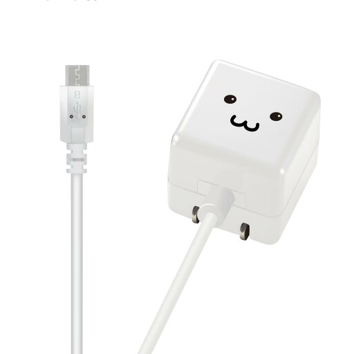 エレコム スマホ用AC充電器/CUBE/1A/microB/1.5m/ホワイト/F エレコム スマホ用AC充電器/CUBE/1A/microB/1.5m/ホワイト/F