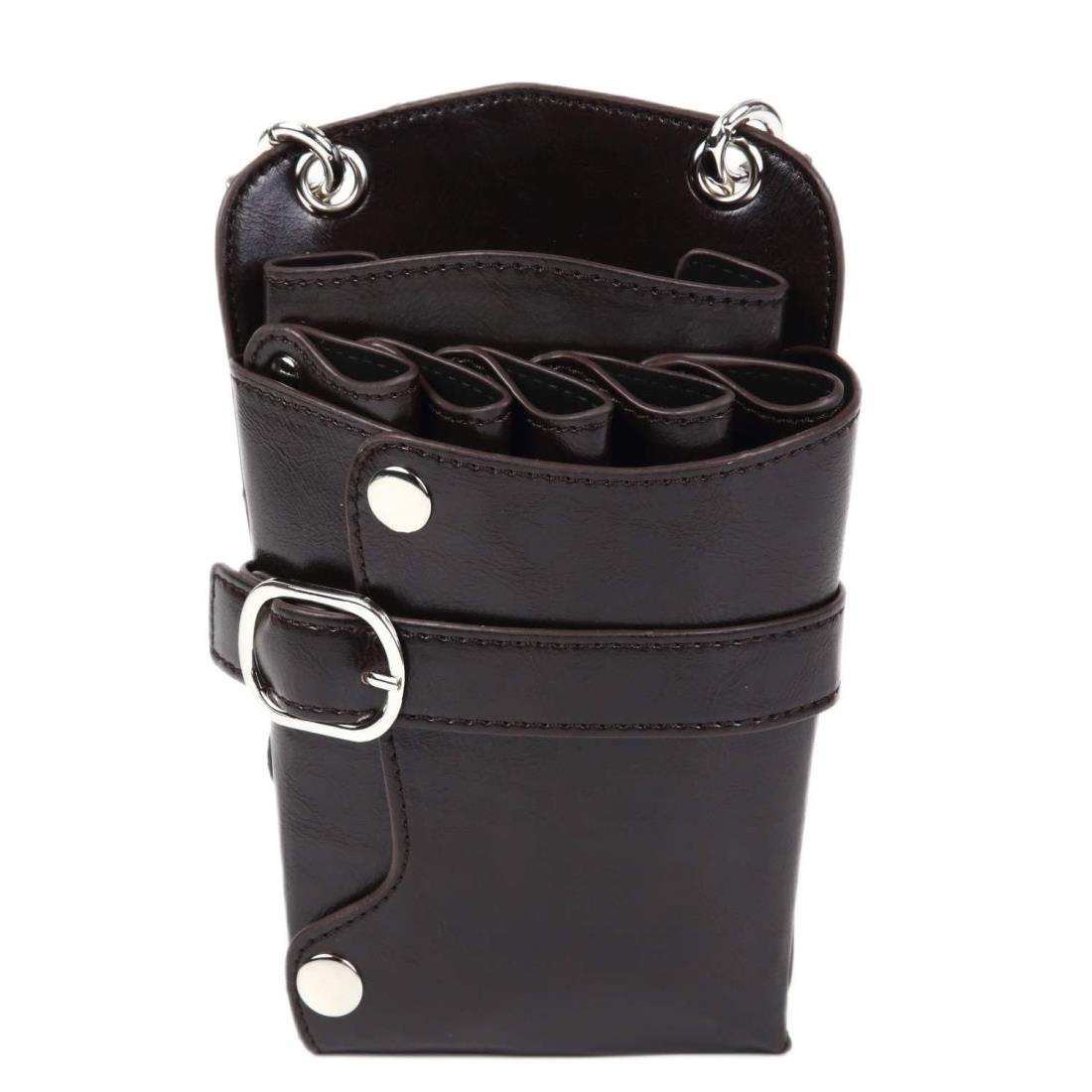 （シャルロッティ）Charlottey シザーケース 美容師 トリマー 5丁 シザーバッグ ベルト付 プロ仕様 (ブ..