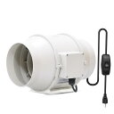 【2024年最新型】Sidvkut ダクトファン 150mm ダクト用換気扇 強力 大風量 中間取付タイプ 中間取付形ダクトファン ABS製 高低速スイッチ付き 塗装ブース用 焼肉用 家庭用 業務用 吊り下げ、床置兼用