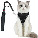 猫 猫用 ハーネス 胴輪 猫具 ねこ ネコ 子猫 子犬 小型犬 散歩 お出かけ 抜けない ベスト ソフト胸あて 軽量 頭を通さずマジックテープで装着 サイズ調節可 夜反射 通気メッシュ (Sサイズ (x 1), ブラック_03)