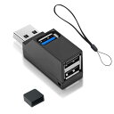 サムコス USBハブ 3ポート 超小型 USB3.0+USB2.0コンボハブ バスパワー ポート拡張 usbハブ USBポート 高速 軽量 携帯便利 ブラック ...