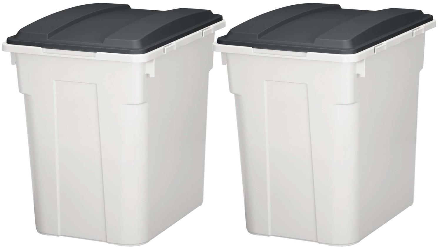 【ネット限定】 新輝合成 トンボ ゴミ箱 連結可能 蓋付き 分別 70リットル チャコールブラック 2個セット 幅48×奥行36.5×高さ60cm アウ..