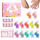 TOMICCA 子供 マニキュア はがせるマニキュア 水溶性ネイル 12色セット ネイルポリッシュ メイクセット キッズ用ネイル 子供用 お誕生日