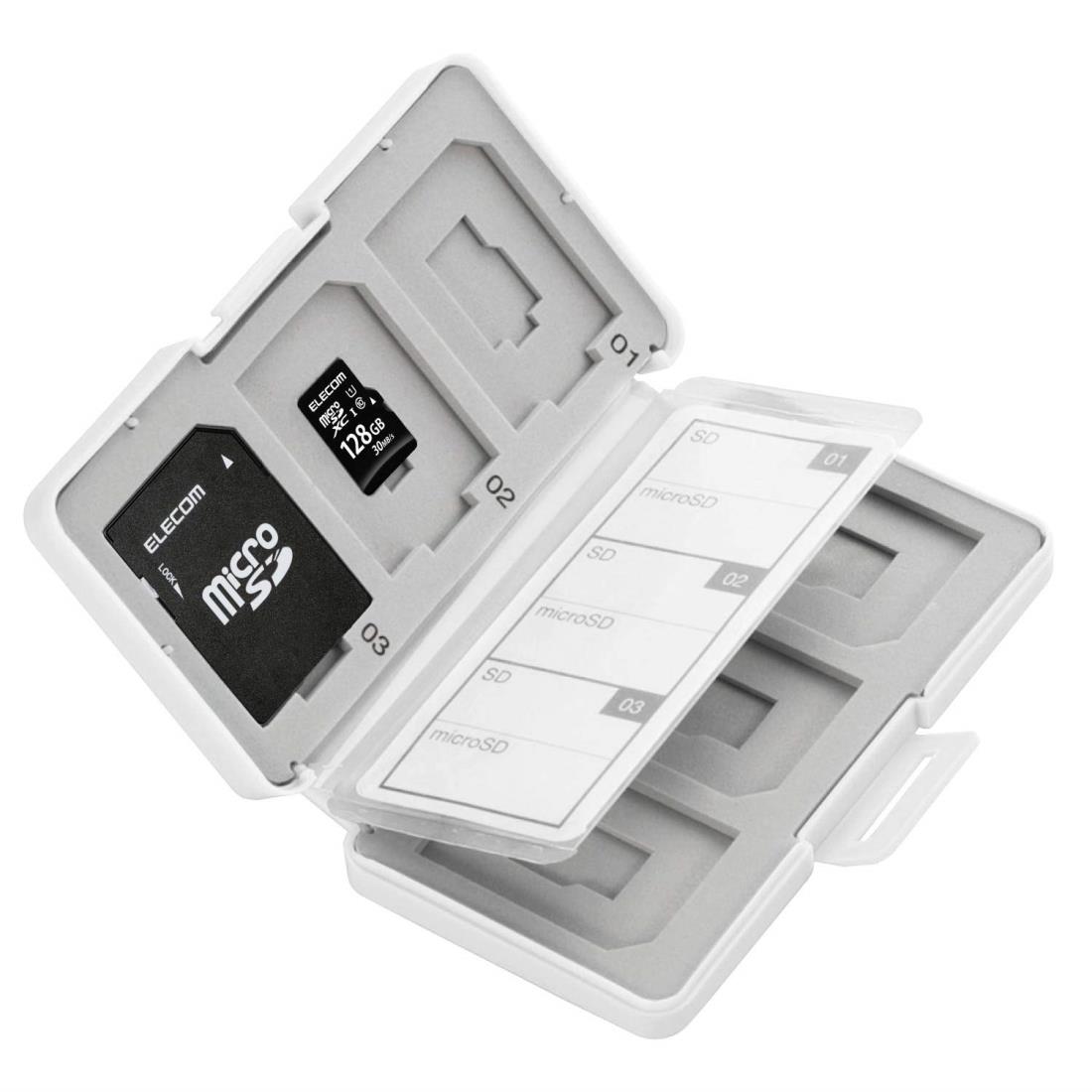 쥳 ꥫɥ SD  ץ饹å SD6 + microSD6Ǽ ۥ磻 CMC-SDCPP12WH