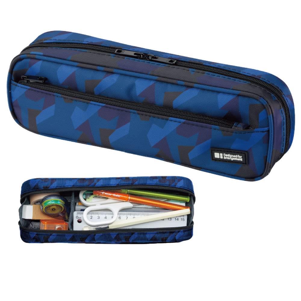 リヒトラブ ペンケース 2ウェイタイプ ネイビーカモフラージュ 海外モデル A7552-132