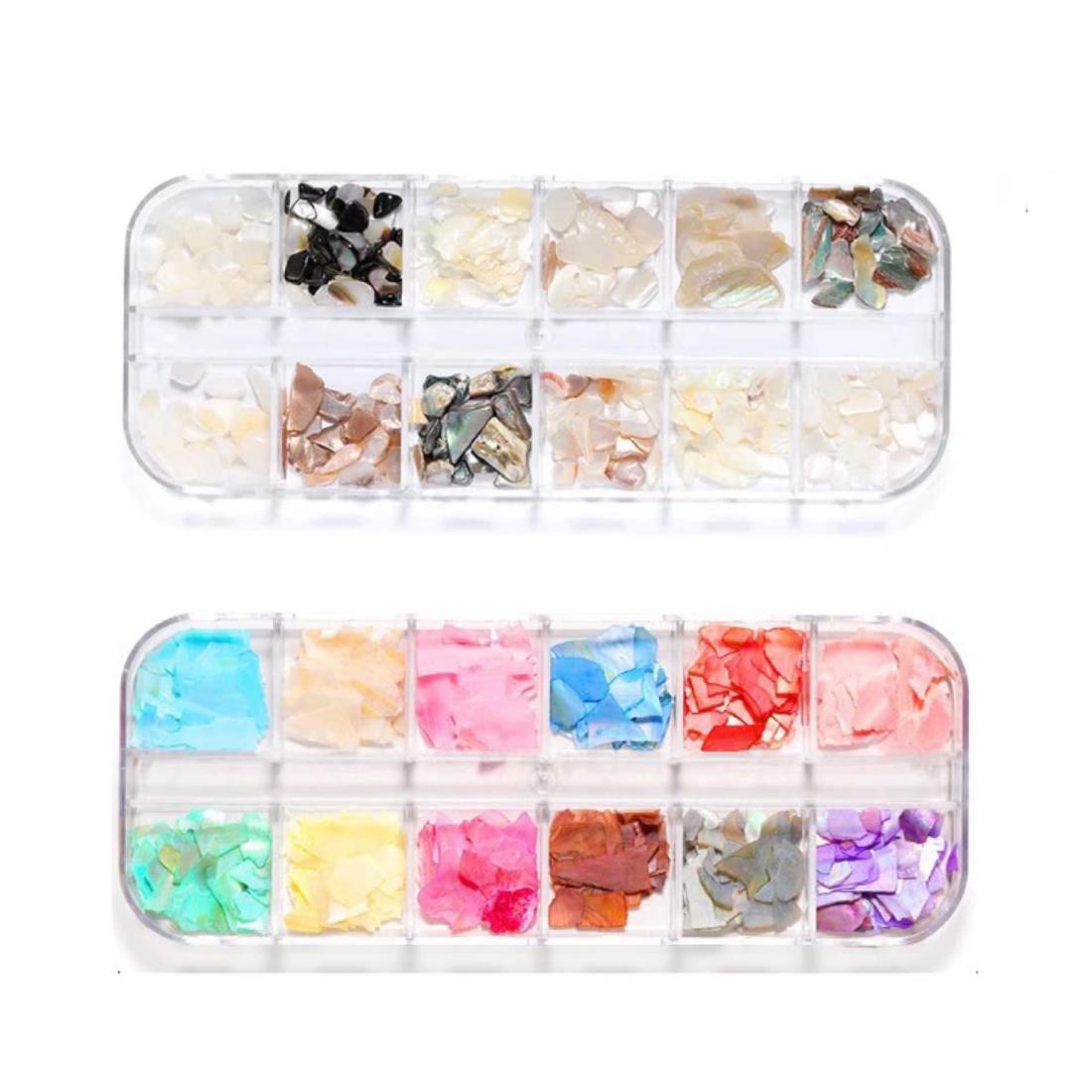 ネイルアート パーツ ネイル部品貝殻 ネイルアートパーツ(24色)