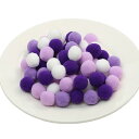 ポンポンボール 直径約15mm 小玉 毛球 パープル系 ミックス 200個入り フェルトボール 玉 DIY 人形 ぬいぐるみボール 手芸材料 パーツ アクセサリ...