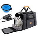 Morpilot ペットキャリー バッグ 4way ショルダー 中・大型猫・小型犬・うさぎ用 リュック 折りたたみ 変形しない 通気性 臭気がない 引っ掻き傷に...