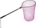 プロックス(PROX) ラバーランディングネット 19型深さ60cm/ネットピンク PX70419DPKK 本体ブラック/網ピンク