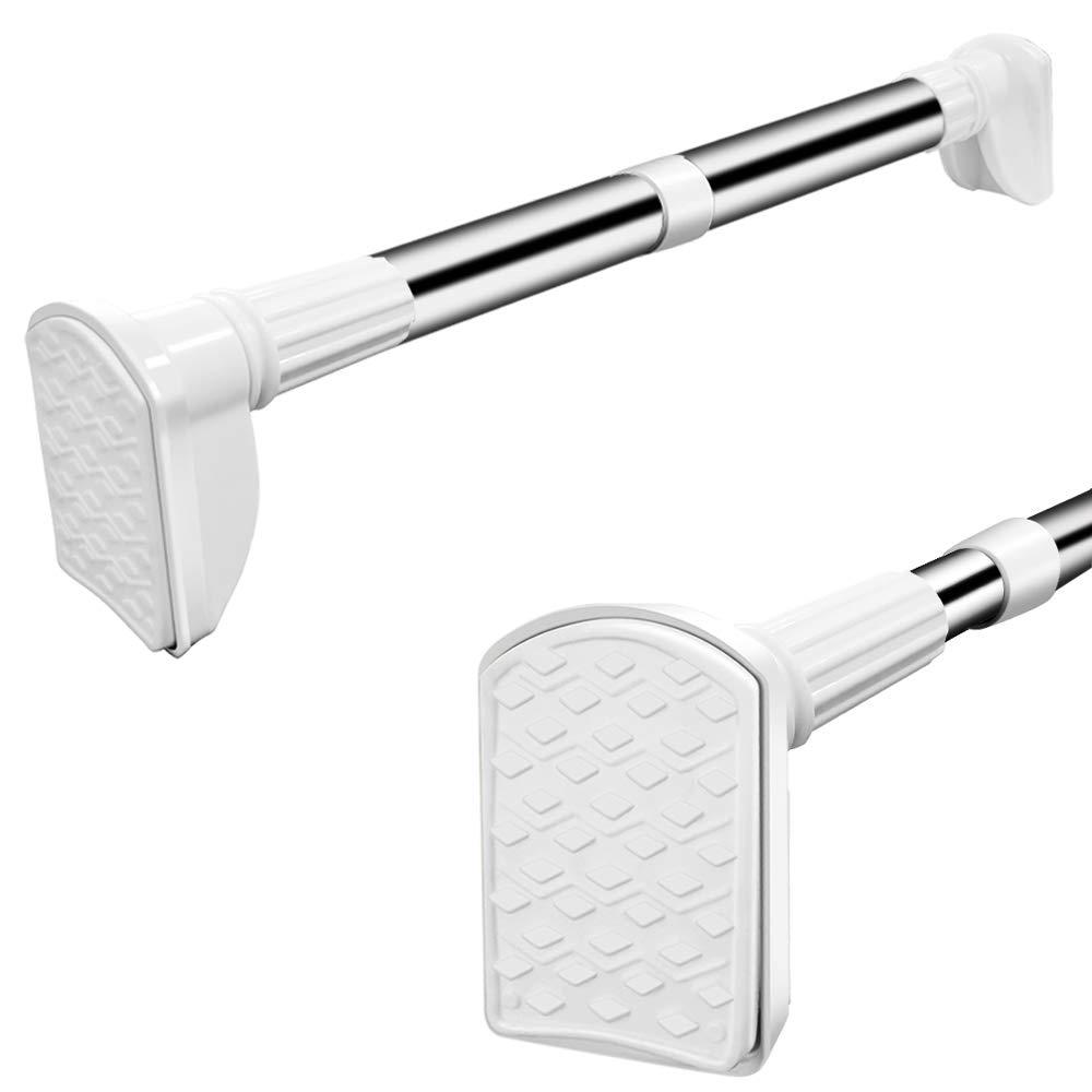 Sunto 強力突っ張り棒 つっぱり棒 ステンレス 強い負荷 伸縮棒 幅50-280cm 滑り止め ドリル不要 クローゼットロッド カーテンロッド 洗濯干し 布団干し 物干し竿 室内 屋外 (直径32mm取付寸法90-160cm)