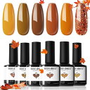 Modelones ジェルネイル カラージェルキット 6色セット 7ml ピンク ブラウン オールシーズン対応 UV/LED対応 初心者&プロ適用 ネイルアート...