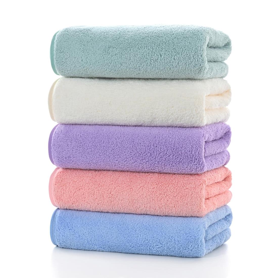 サイズ：大型◆商品名：バスタオル マイクロファイバー 5枚セット 約60X120cm タオル ふわふわ 柔らかな肌触り 吸水 速乾 家庭 サロン エステ スポーツ 業務用 (5色)【柔らかい肌触り】通常のタオルより細番手の上質糸をもって織り...