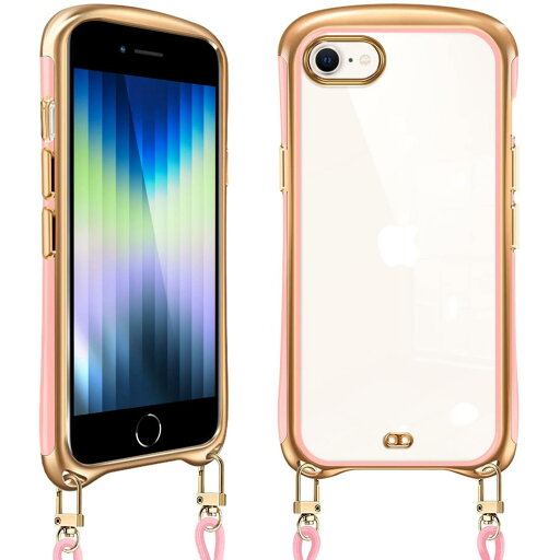i Phone SE3 SE2 ケース ショルダー クリア SE 第3世代 第2世代 i Phone8 i Phone7 カバー 耐衝撃 スマホケース 肩掛け 首掛け 斜めかけケース 可愛い かわいい 韓国 透明 TPU シリコン メッキ加工 TPUバンパー 長さ調整可能 取り外し可能(桜 ピンク) i Phone SE3 SE2 ケース ショルダー クリア SE 第3世代 第2世代 i Phone8 i Phone7 カバー 耐衝撃 スマホケース 肩掛け 首掛け 斜めかけケース 可愛い かわいい 韓国 透明 TPU シリコン メッキ加工 TPUバンパー 長さ調整可能 取り外し可能(桜 ピンク)