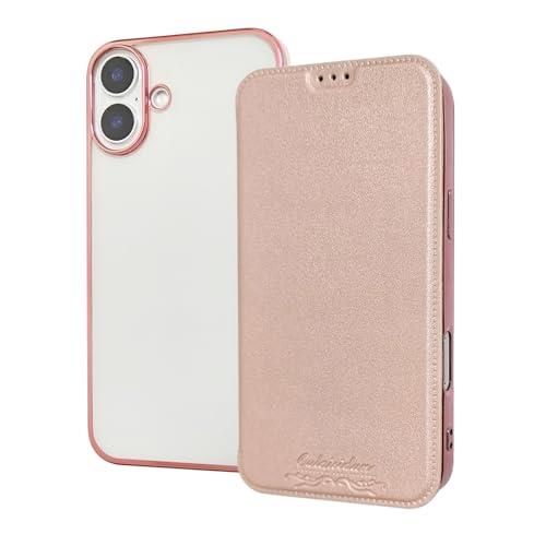 Ryo楽々生活館 i Phone16Plus ケース 手帳型 iphone 16 Plus 6.7インチ 2024保護 カバー TPU製 ソフト クリアバックカバー カード収納 スタンド 全面保護 耐衝撃 アイフォン 16 プラス ケース ローズゴールド Ryo楽々生活館 i Phone16Plus ケース 手帳型 iphone 16 Plus 6.7インチ 2024保護 カバー TPU製 ソフト クリアバックカバー カード収納 スタンド 全面保護 耐衝撃 アイフォン 16 プラス ケース ローズゴールド