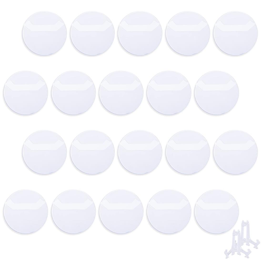 Oaec 缶バッジカバー 57mm対応 40枚入り 透明 高い透明性 缶バッジ 収納 痛バッグ 痛バ 推しキャラ グ..