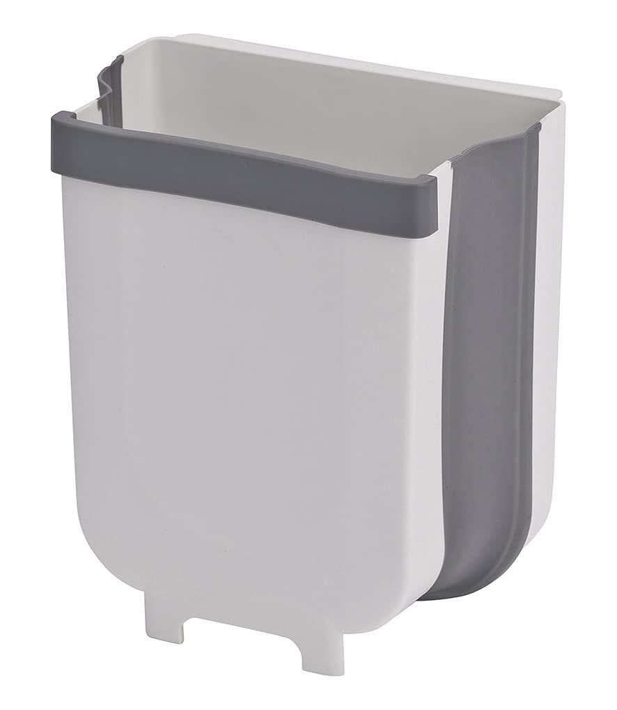 武田コーポレーション 【ゴミ箱・折りたたみ・扉に掛ける】 ホワイト/グレー 25.5×17.5×29cm 扉にかけ..