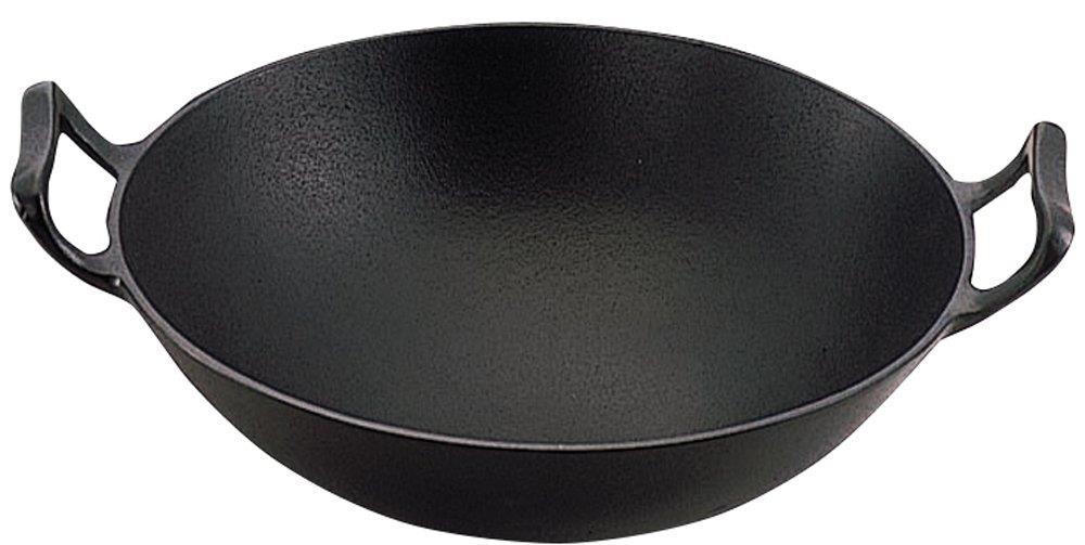 池永鉄工(Ikenaga Iron Works) 新中華鍋 36cm 南部鉄器 炒め鍋 鉄鍋 日本製