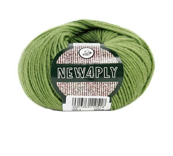 パピー ニュー4PLY 毛糸 中細 Col.451 黄緑 系 40g 約150m 10000110