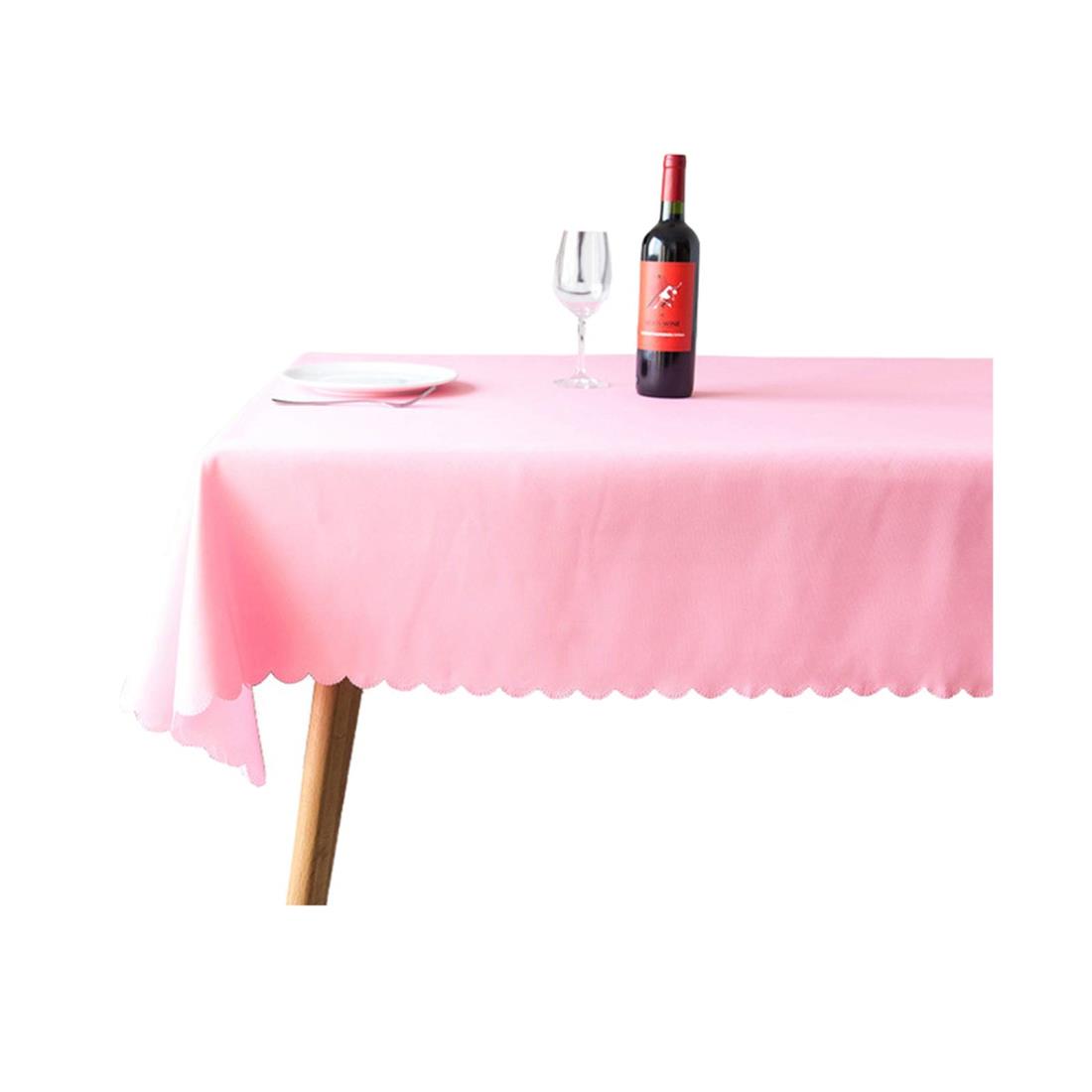 Xiang Ru テーブルクロス 速乾 テーブルカバー 食卓カバー オシャレ 無地 長方形 レストラン ホテル 北欧 厚手 柔らかい ピンク約1.2*1.6m