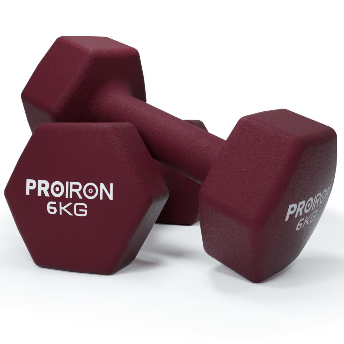PROIRON ダンベル 鉄アレイ 2個セット 6kg ダンベルセット ソフトコーティングで筋力トレーニング