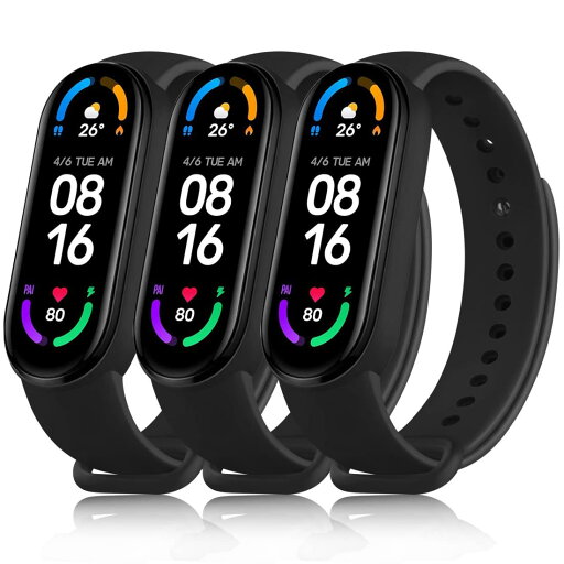 ATUP コンパチブル Xiaomi Mi Band 6 / Xiaomi Mi Band 5 バンド 替えベルト 柔らかい シリコン製 交換ベルト 対応 スマートバンド (ブラック+ブラック+ブラック) ATUP コンパチブル Xiaomi Mi Band 6 / Xiaomi Mi Band 5 バンド 替えベルト 柔らかい シリコン製 交換ベルト 対応 スマートバンド (ブラック+ブラック+ブラック)