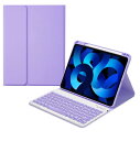 2024 2025 iPad Air 11インチ M3/M2 キーボードケース iPadPro11 第4/3/2/1世代 Bluetooth キーボード カバー Apple Pencil 充電対応 球状くぼみ 入力しやすい 分離式 マグネット カラーキーボード,紫