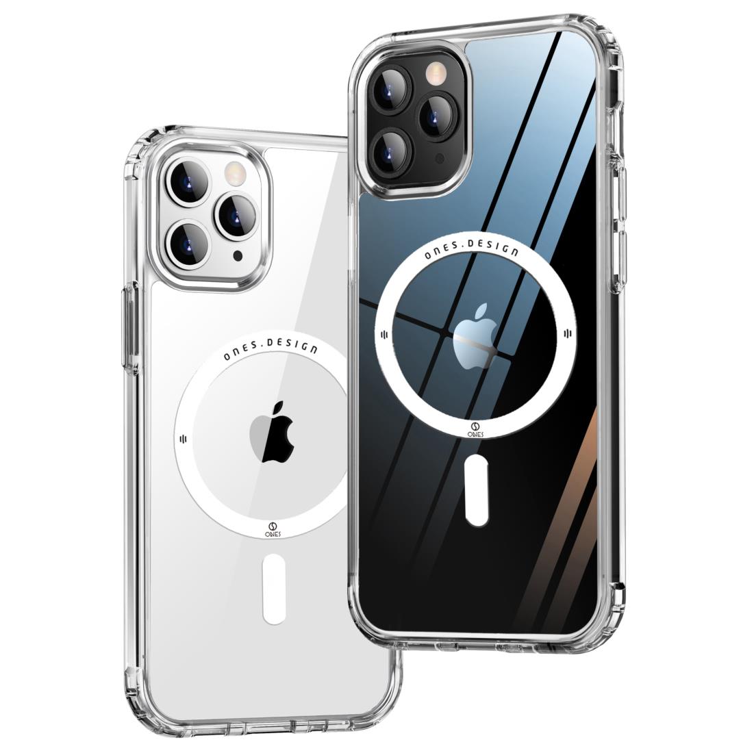 ONES i Phone11ProMax 超強磁性MagSafe対応ケース 超透明 米軍MIL規格 超耐衝撃 エアバッグ 〔 高靭性強化PCガードボード ✚ 高弾性衝撃吸収TPUバンパー 〕『 画面 · レンズ保護、滑り止め、Qi充電 』 超軽量 持ちやすい 黄変防止 クリ スタル クリア カバー