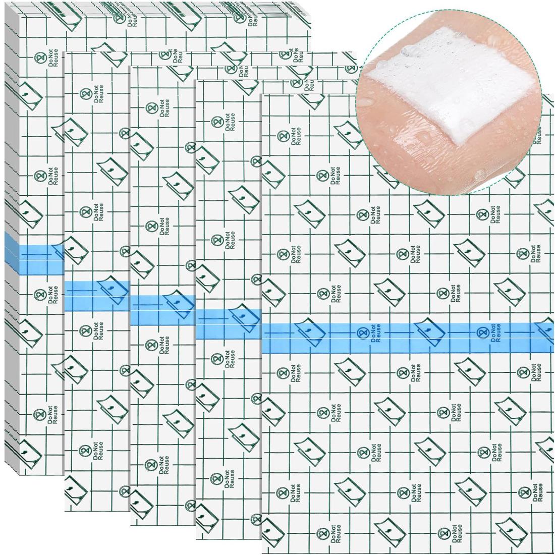 60枚 防水フィルム 10cm×15cm 防水ふぃるむ 透明絆創膏 フィルムドレッシング 大きめサイズ キズに保護..