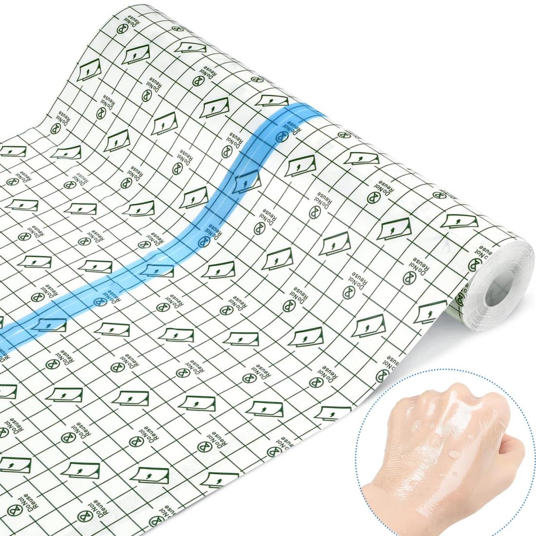 1巻 防水フィルム ロール 25cm×5m 絆創膏 フィルムドレッシング キズに保護フィルム 保護タトゥー 超ゼ..