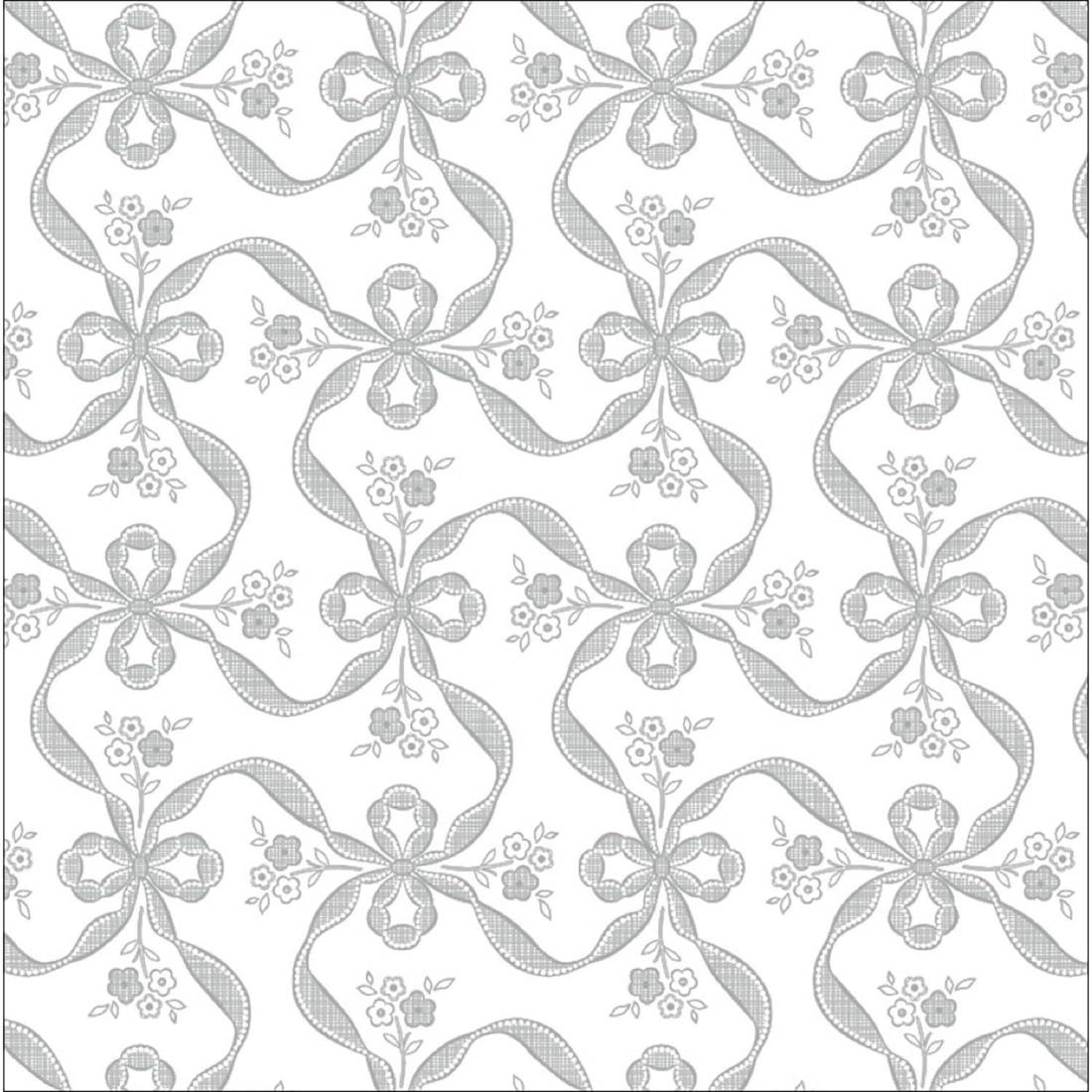 タカ印 ラッピングペーパー 49-1805 佛事用柄 フラールリボン銀 半才判 50枚