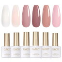 GAOY ジェルネイル カラージェルセット ピンク系6色セット ニュートラルカラー ジェルポリッシュ セット セルフネイル
