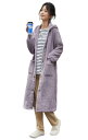 WULFUL 着る毛布 ルームウェア レディース メンズ 着るブランケット 部屋着 パジャマ 長袖 フード付き 無地 ビッグポケット 暖かい 春 秋 冬 柔らか...