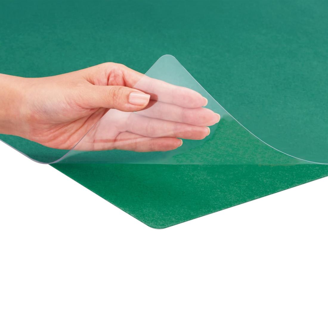 プラス デスクマット 透明 軟質 エコノミータイプ 下敷付 1190×690mm 41-062