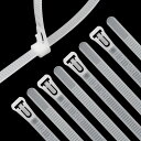 XINGO 100個 幅7.6mm 長さ300mm 再利用可能 結束バンド リリース可能 調節可能なナイロンケーブル結束バンド 屋外 耐久 引張強度22kgド プラスチックワイヤーストラップ 多目的使用 屋内外のプラスチックタイワイヤー (7.6mmX300mm,ホワイト)