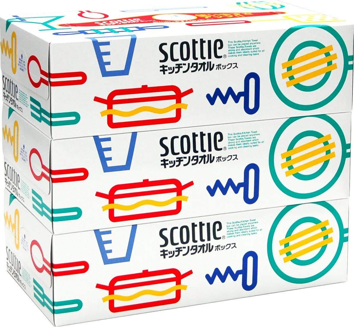 【まとめ買い】スコッティキッチンタオルボックス　75組×3組 ×2セット