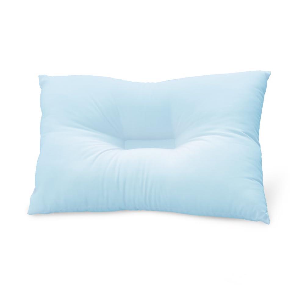 アイリスプラザ 枕 日本製 ヘッドサポート 安定感 頸椎安定 ほこりが出にくい フィット感 通気性 フィット感 洗濯 機対応 ムレにくい Sサイズ ブルー