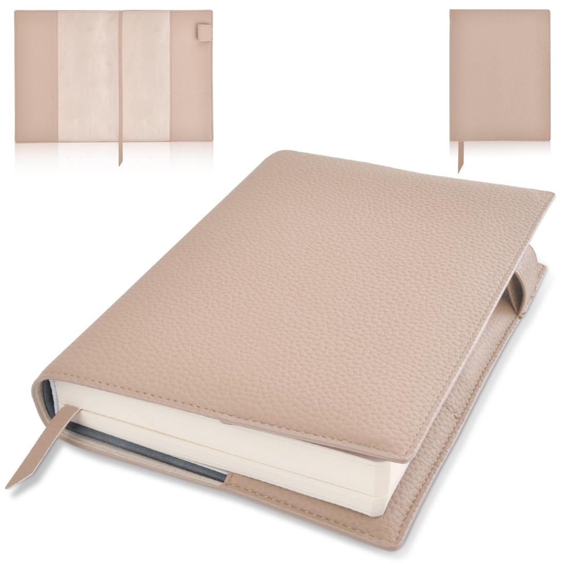 Tonriga ブックカバー A5 レザー製 防水仕様 手帳カバー しおり＆収納ポケット＆ペンクリップ付き（文..