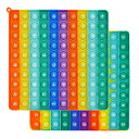 Fuushspoy スクイーズ玩具 (数字1-100 ひらがな カタカナ 両面印刷 1個セット)プッシュポップ 知育おもちゃ 学習玩具 ボードゲーム プッシュポ...