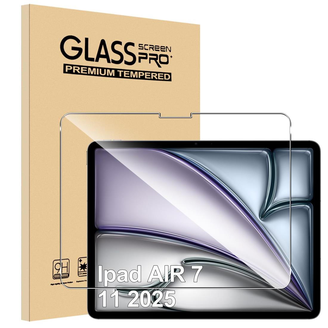 【1枚セット】For iPad Air 11インチ M3 第7世代 2025/iPad Air 11インチ M2 第6世代 2024 フィルム Mosasa ガラスフィルム 衝撃吸収 9H硬度 飛散防止 2.5Dラウンドエッジ 自動吸着 気泡ゼロ 高透過率 高感度