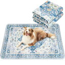 ULIGOTA洗える ペットシーツ 犬 猫用 洗えるペットマット おしっこマット ペットマット エスニック柄 下敷きマット 洗える 速乾 繰り返し使える(122×81cm 青)