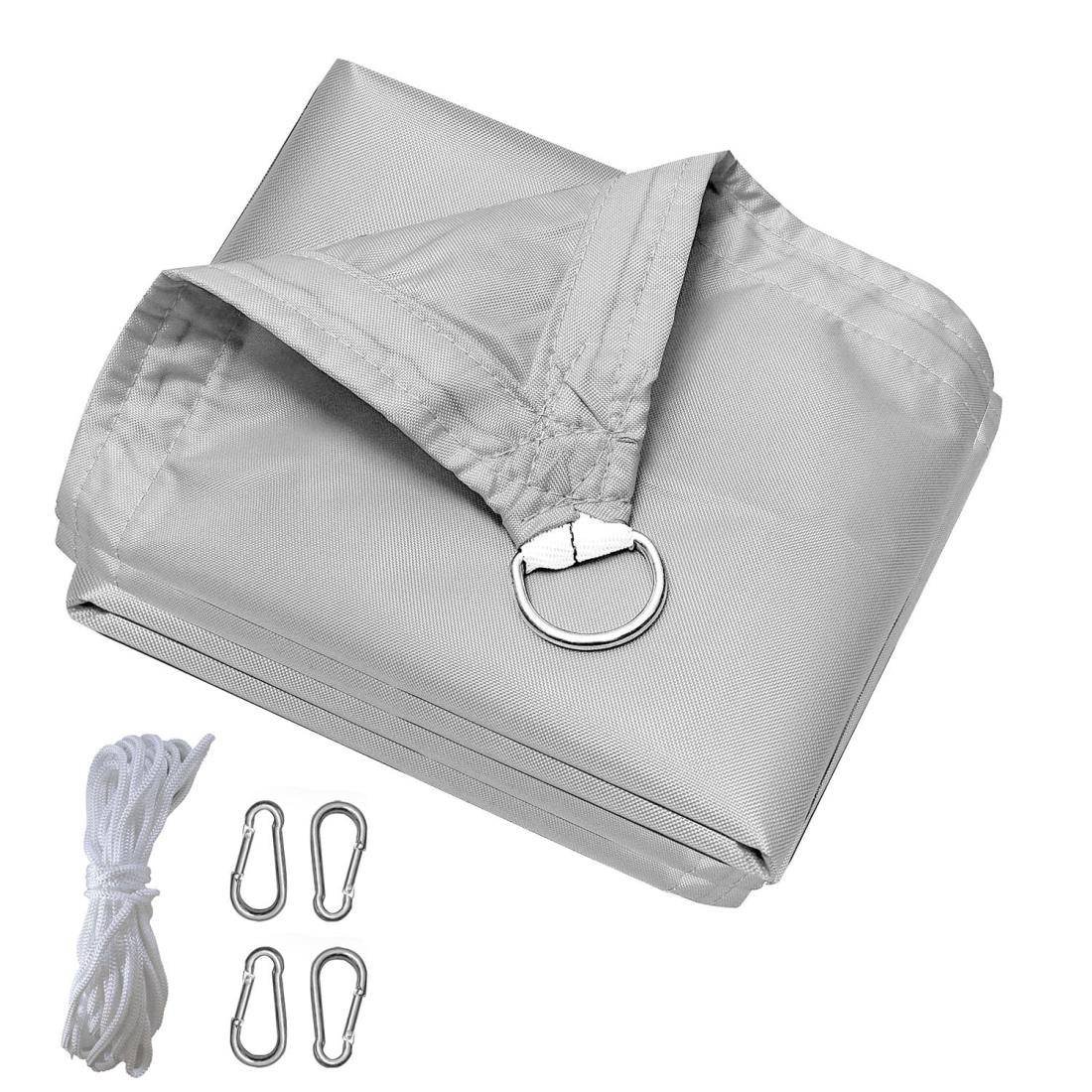 晨陽小店 サンシェード 防水 3M*3M 日除けシェード グレー 雨よけ 遮光ネット 屋外 庭 ベランダ 目隠し..